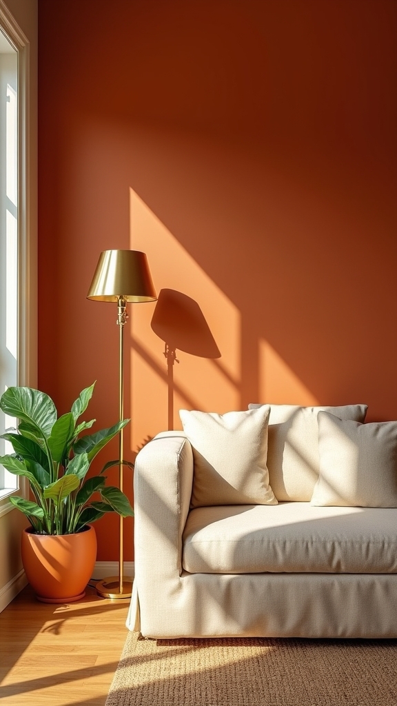 cozy rust orange retreat