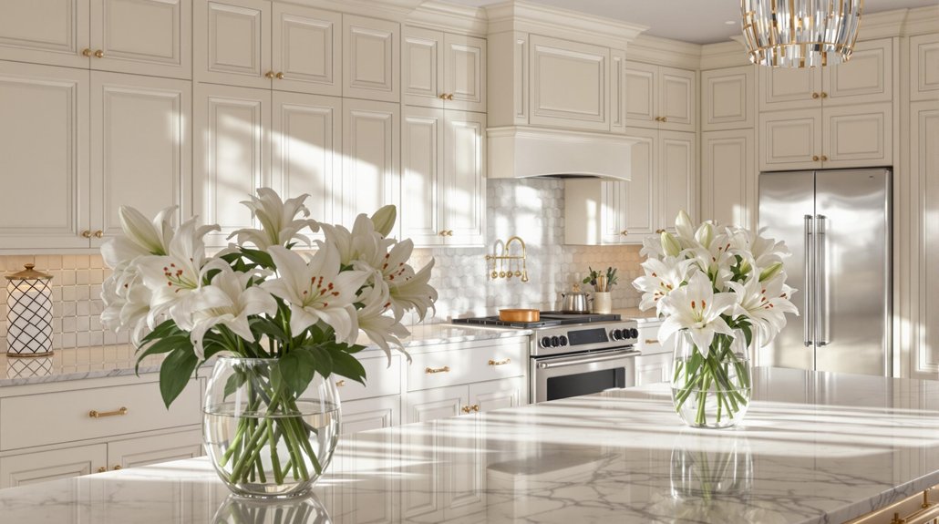 cream colored kitchen cabinet inspiration