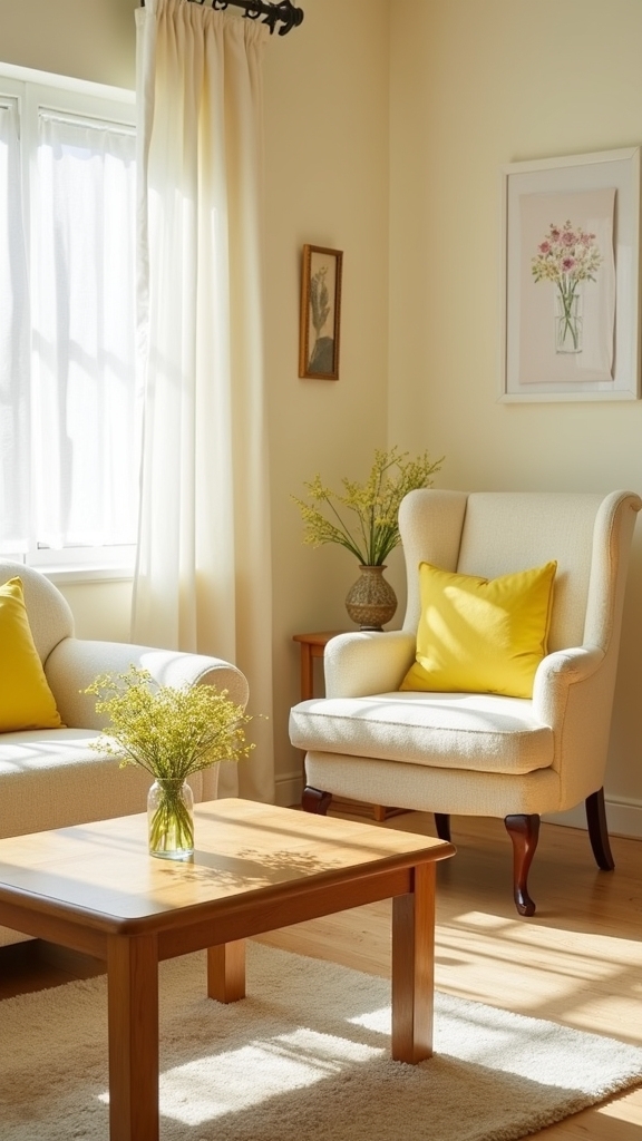 cream furniture sunny accents