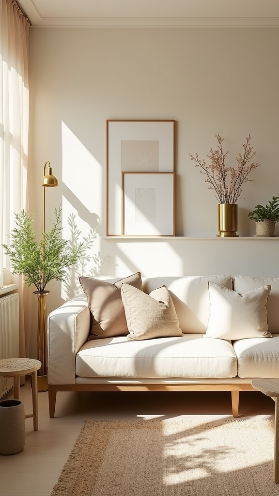 cream walls enhance warmth