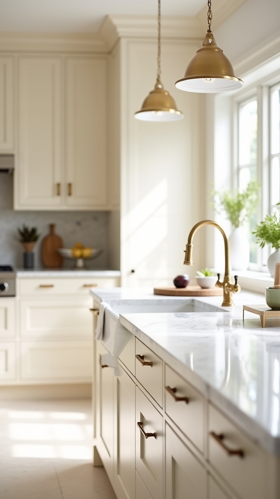 creamy off white kitchen elegance