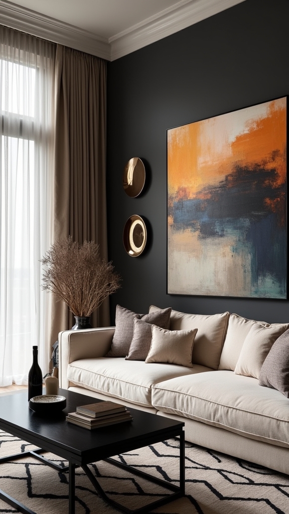 curated artwork enhances sophistication