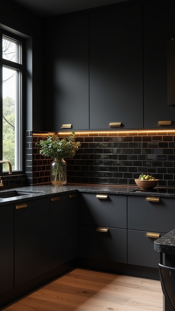 custom diy black backsplashes