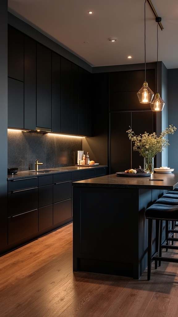 dark flooring bold accents