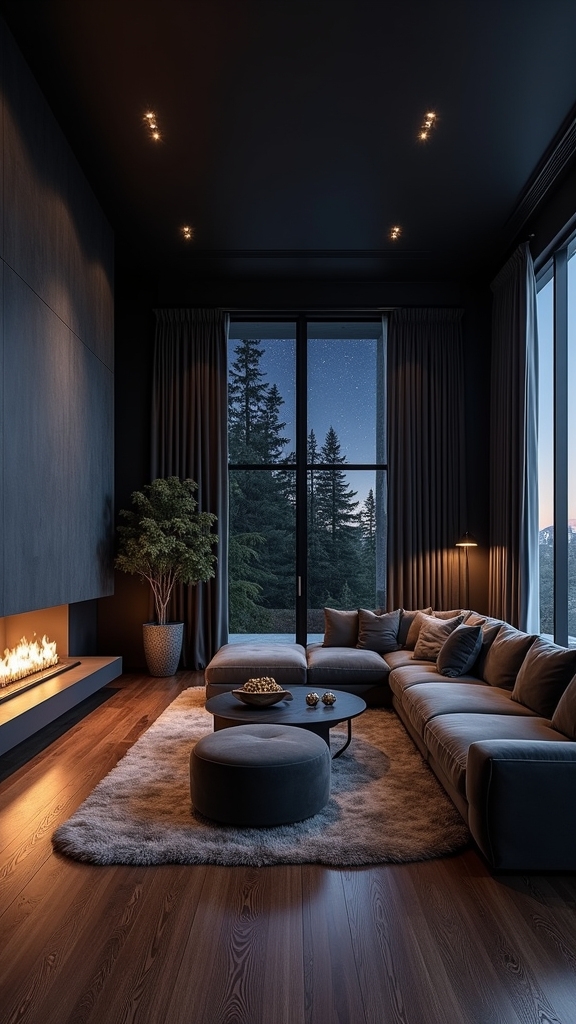 dark flooring dramatic contrast