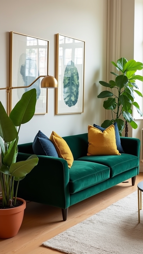 dark green sofa elegance