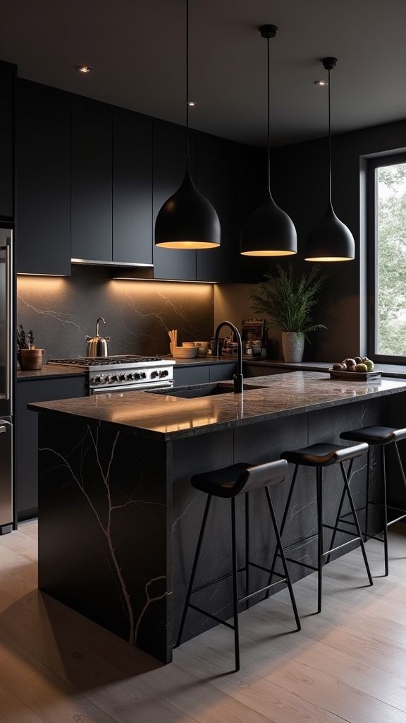 dimmable black pendant lights