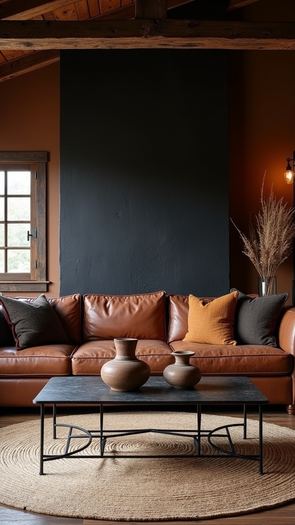 dramatic black brown layering contrast