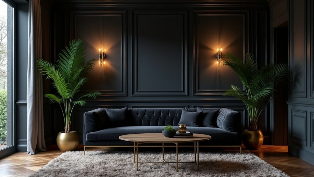 dramatic black wall designs