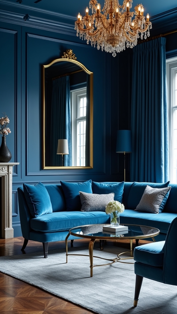 dramatic blue tones layering