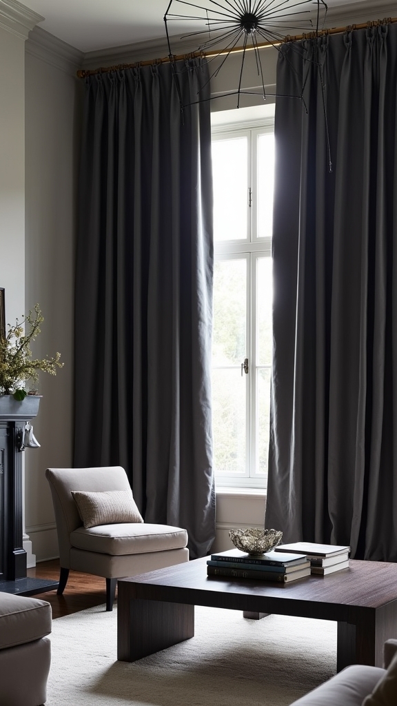 dramatic contrast with sophistication
