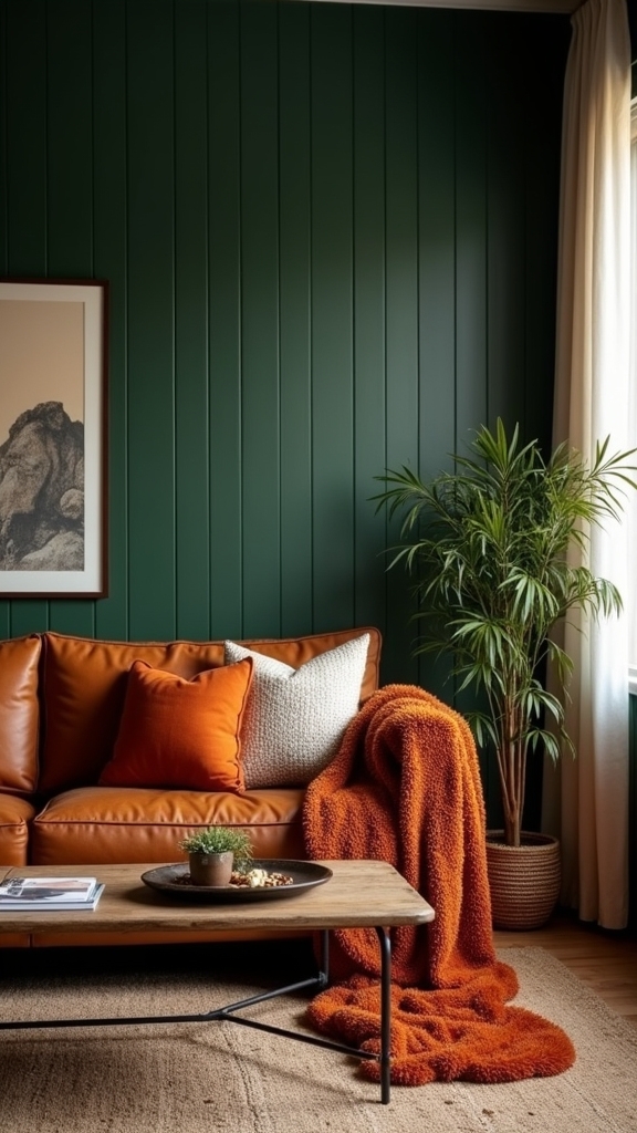 dramatic dark green elegance