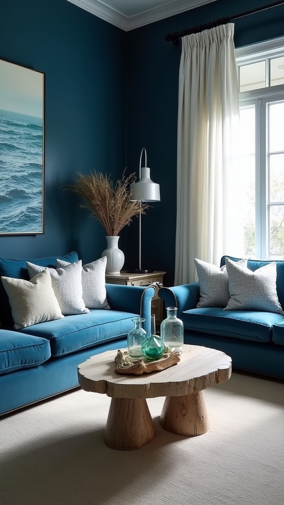 dramatic deep blue elegance