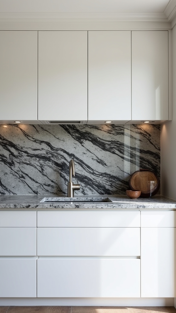 dramatic stone kitchen elegance