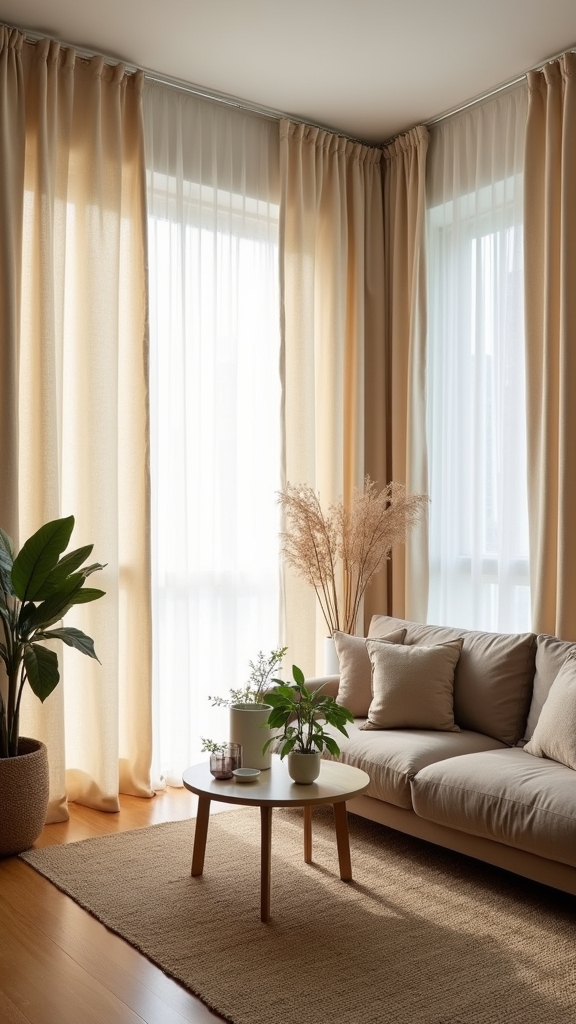 draped curtains enhance living space