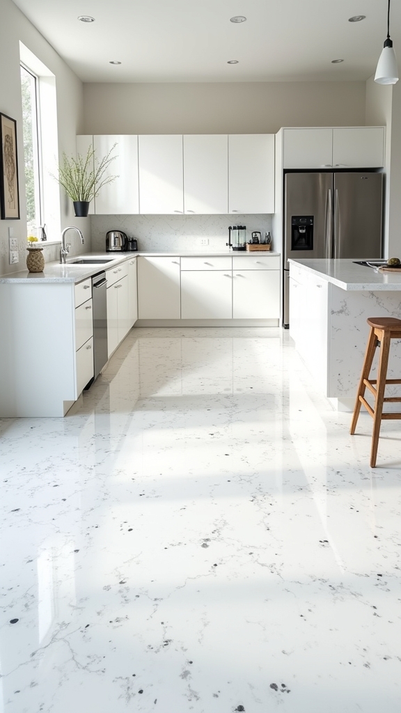 durable minimalist terrazzo flooring