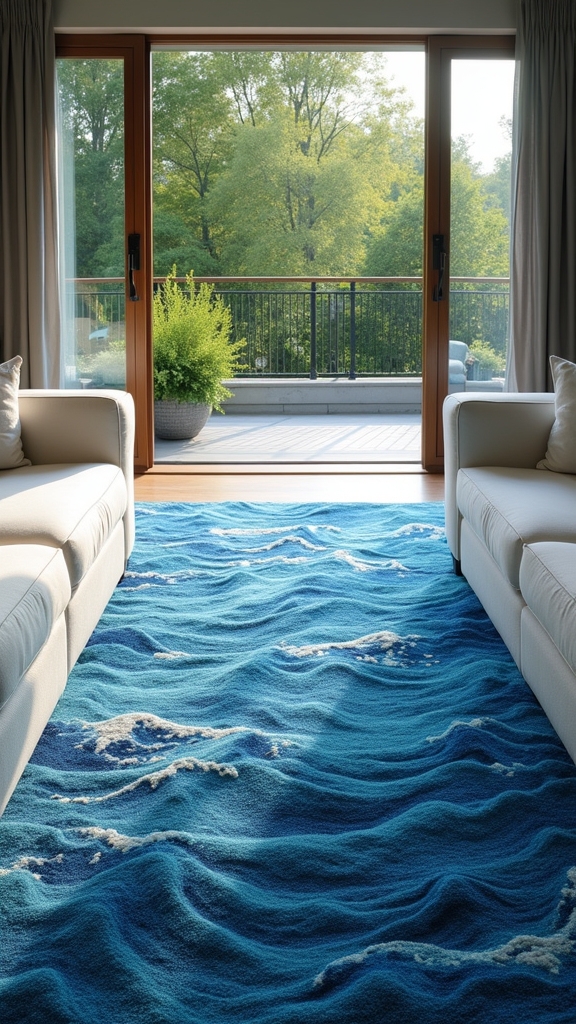 durable stylish outdoor blue rugs