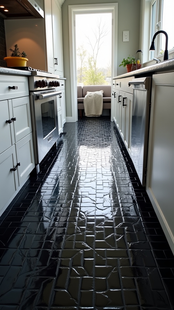 dynamic black tile arrangements