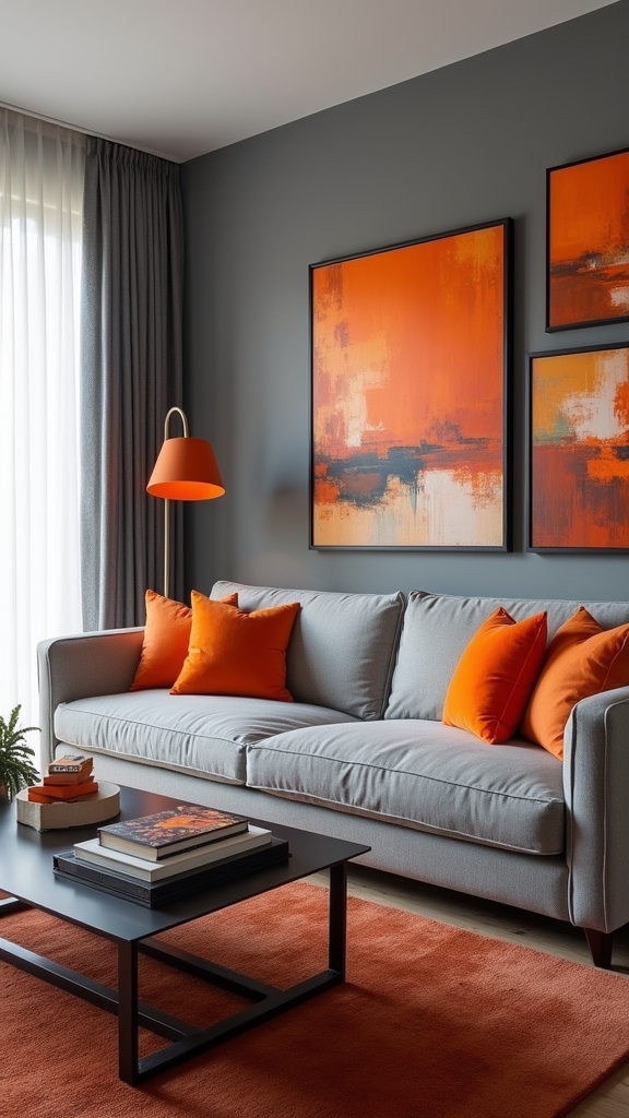dynamic grey and orange gallery