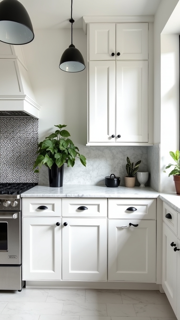 dynamic high contrast kitchen design