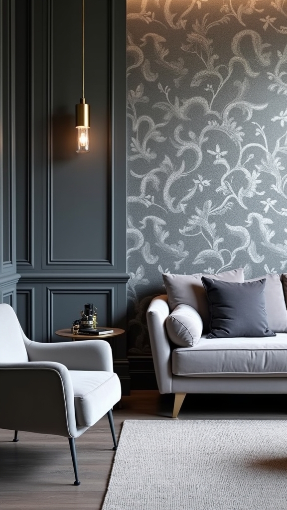 dynamic patterned wallpaper accents
