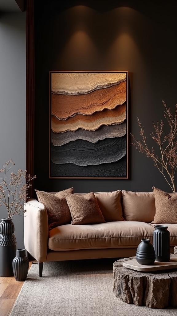 earthy artwork and decor