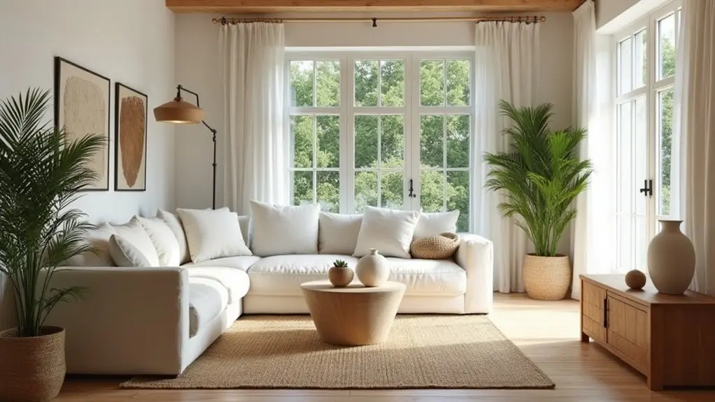 earthy modern living spaces