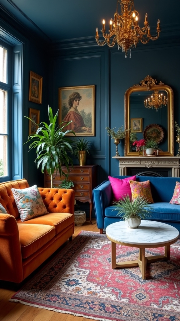 eclectic decor with hague blue