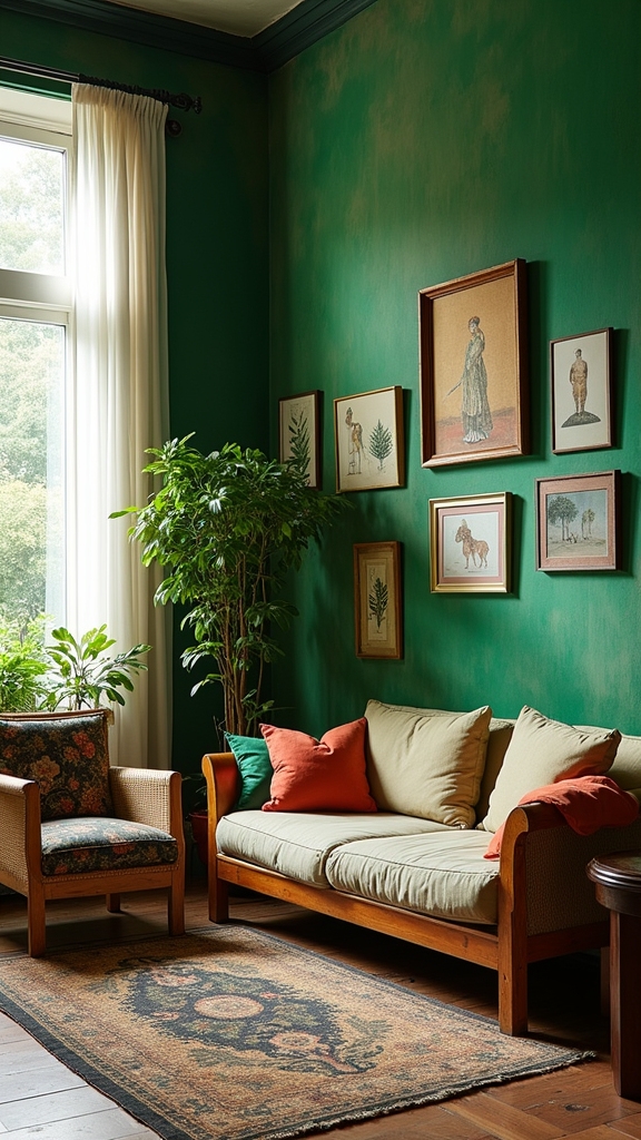 eclectic green decor harmony
