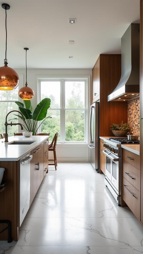eclectic materials enhance kitchens