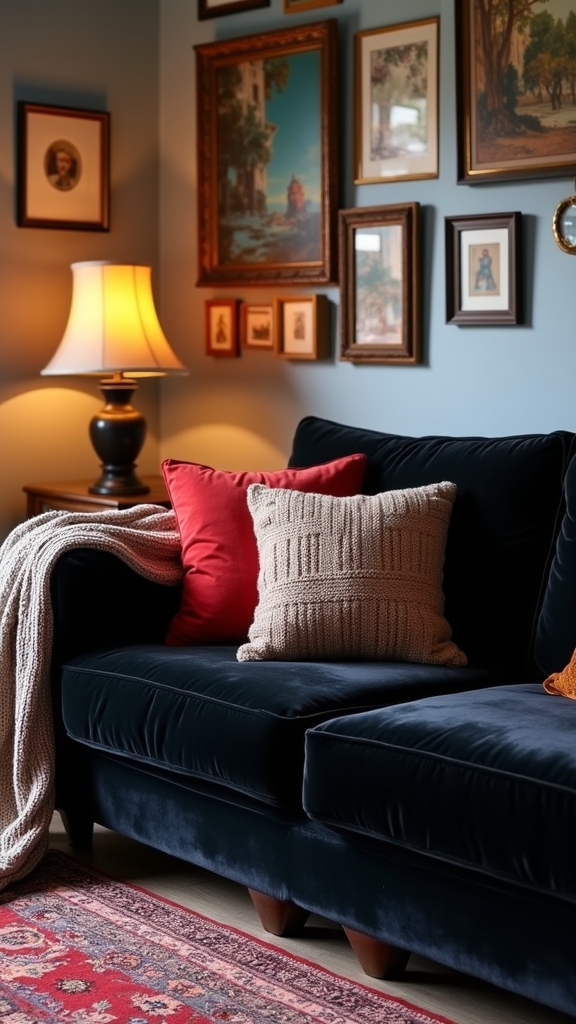 eclectic silhouettes enhance living rooms