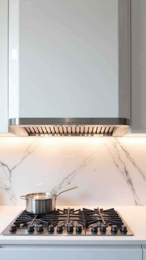 elegant backsplash understated range hood