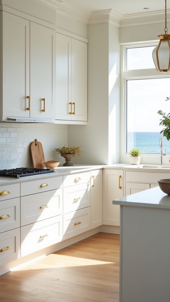 elegant beachy kitchen design