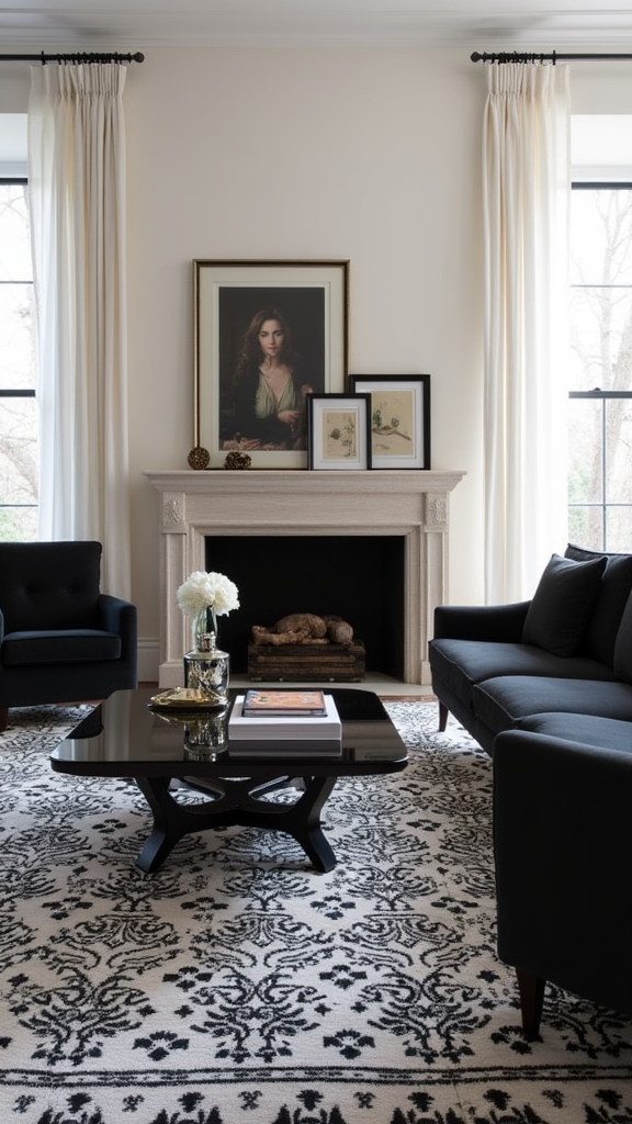 elegant black accent decor