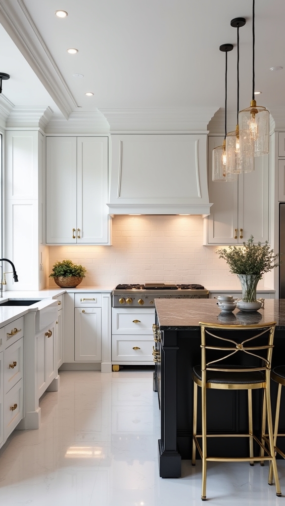 elegant black and gold accents