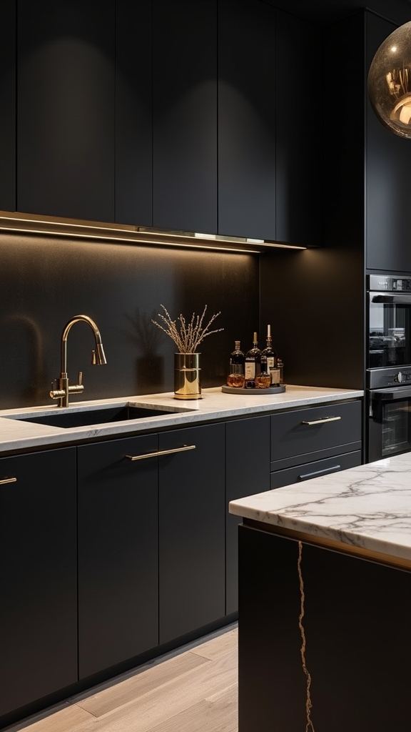 elegant black and gold