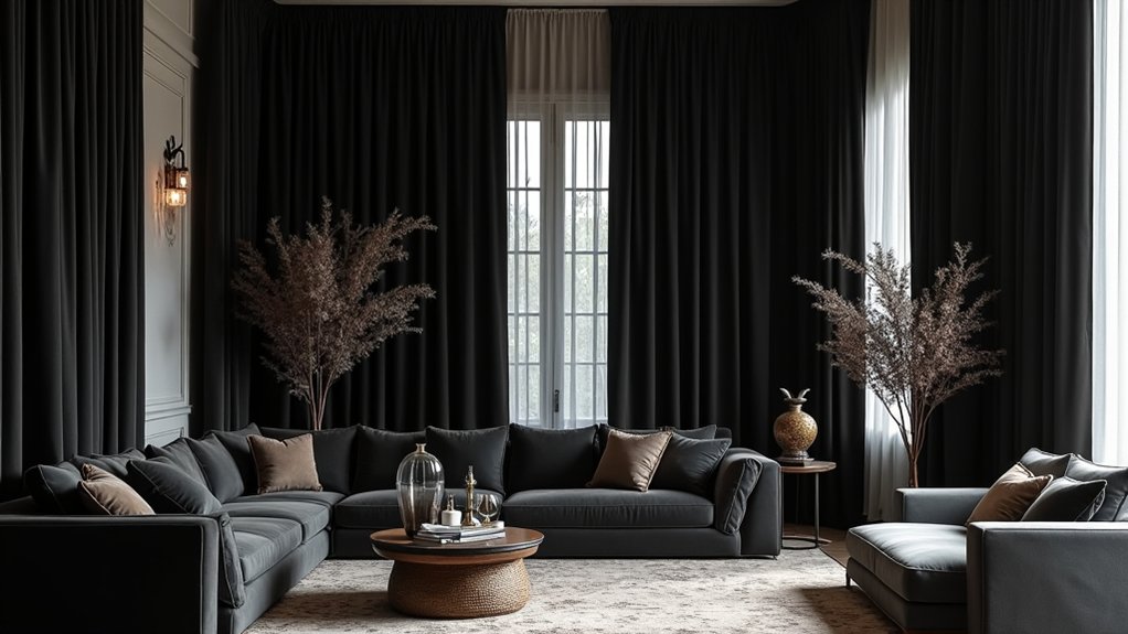 elegant black curtain ideas