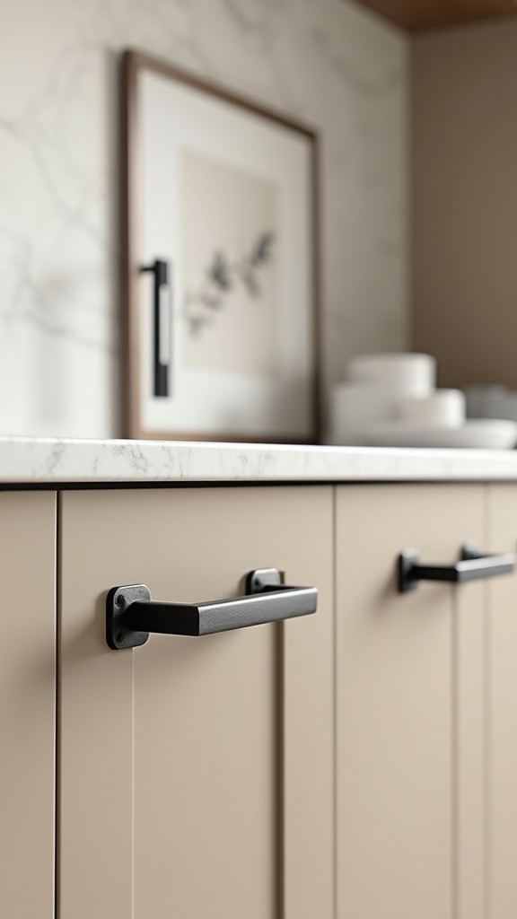 elegant black hardware contrast