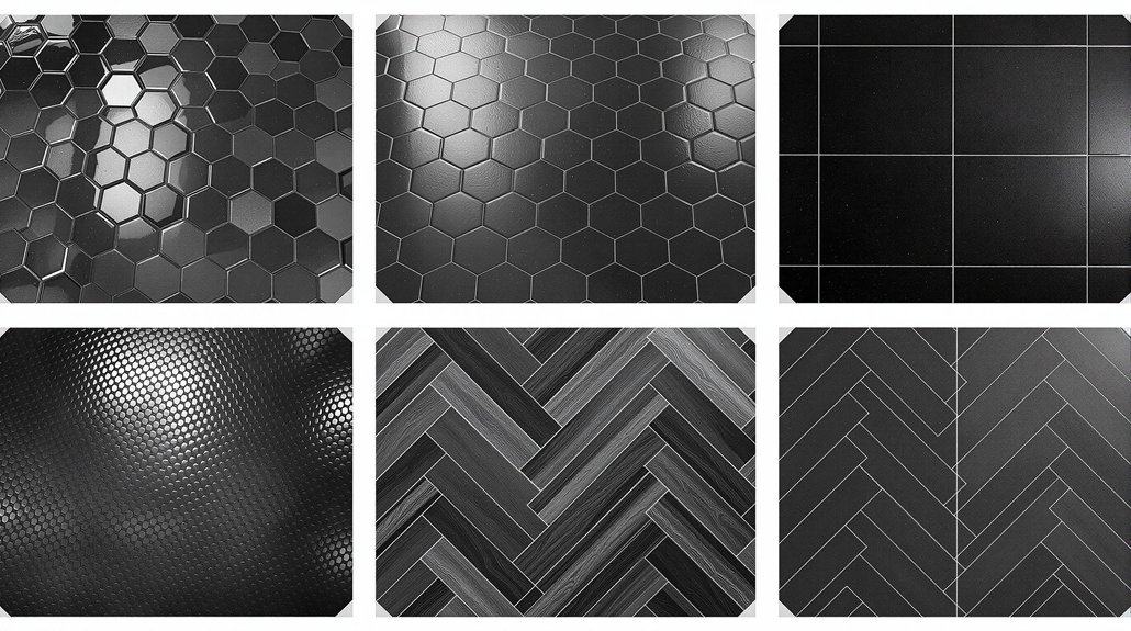 elegant black tile designs