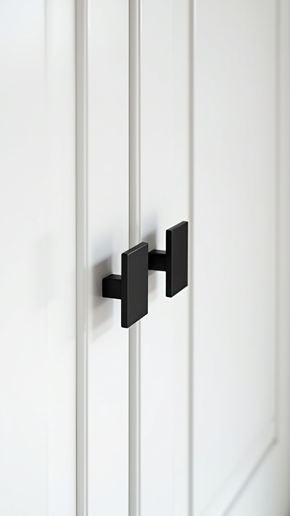 elegant contrast in cabinetry
