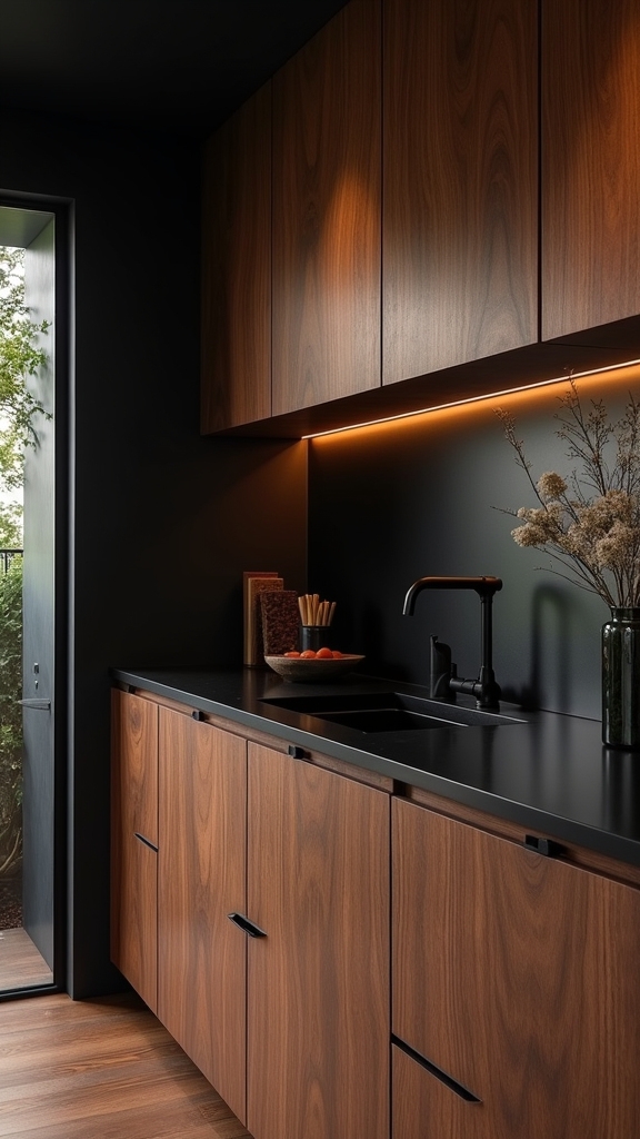 elegant contrast of materials
