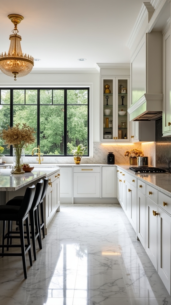 elegant contrast with black accents