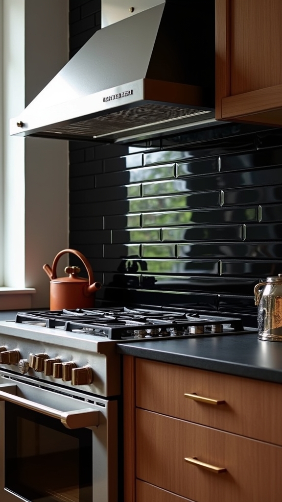 elegant contrasts in kitchens