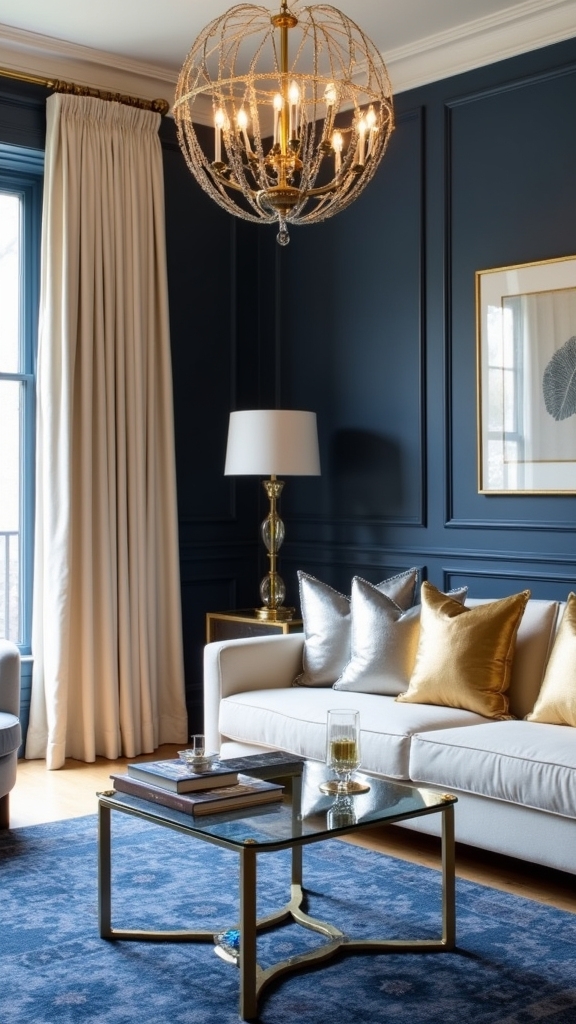 elegant cream and blue