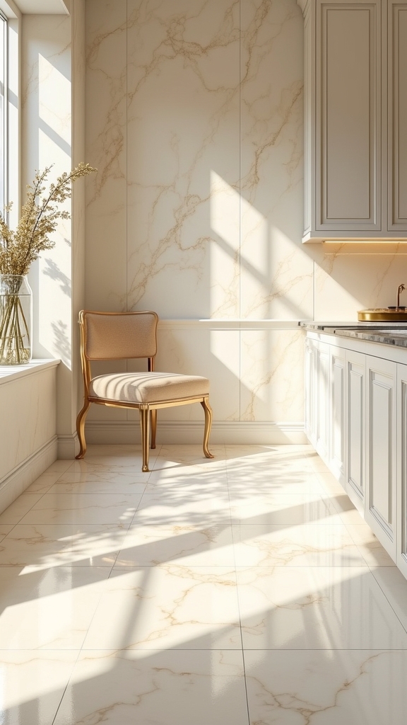 elegant cream marble tiles