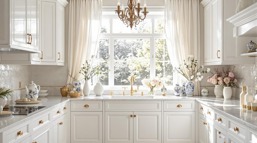elegant feminine white decor