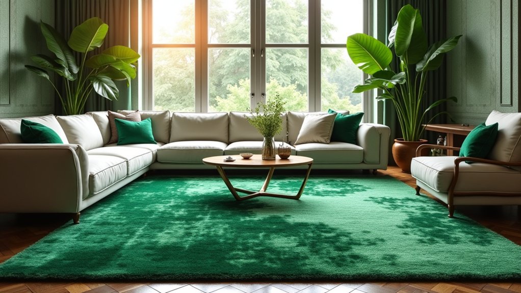 elegant green rug designs