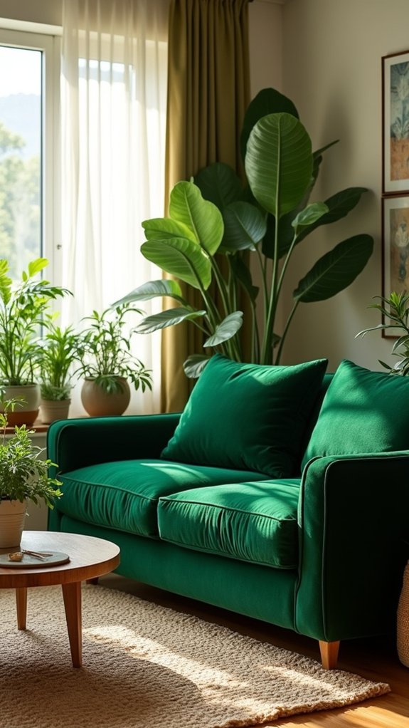 elegant green velvet centerpiece