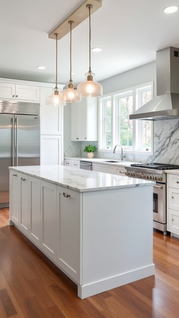 elegant marble and cabinetry