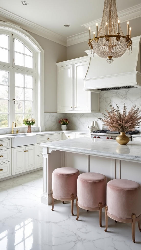 elegant marble kitchen accents